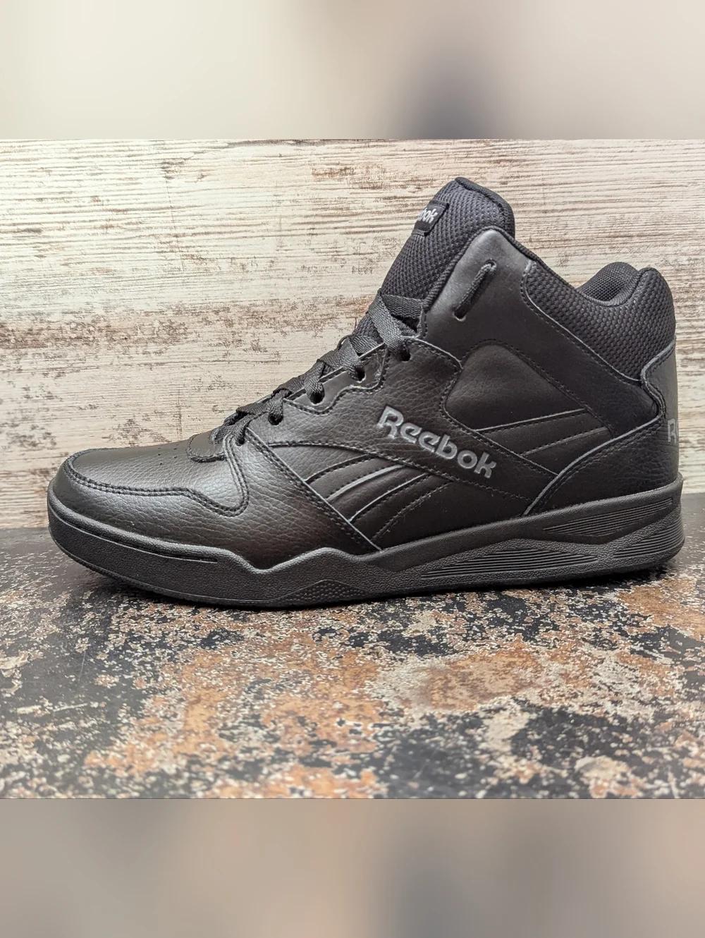 Mens Reebok Royal Hi Top Basketball Shoes Sz 9.5 VGC Black Leather CN8646